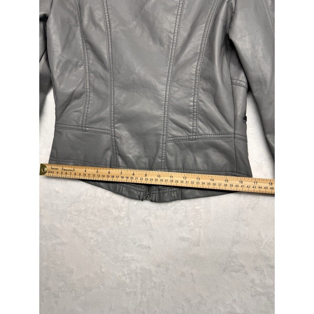 Therapy Jacket Women's Size M Gray Full Zip Pockets Lined Leopard - Picture 11 of 13